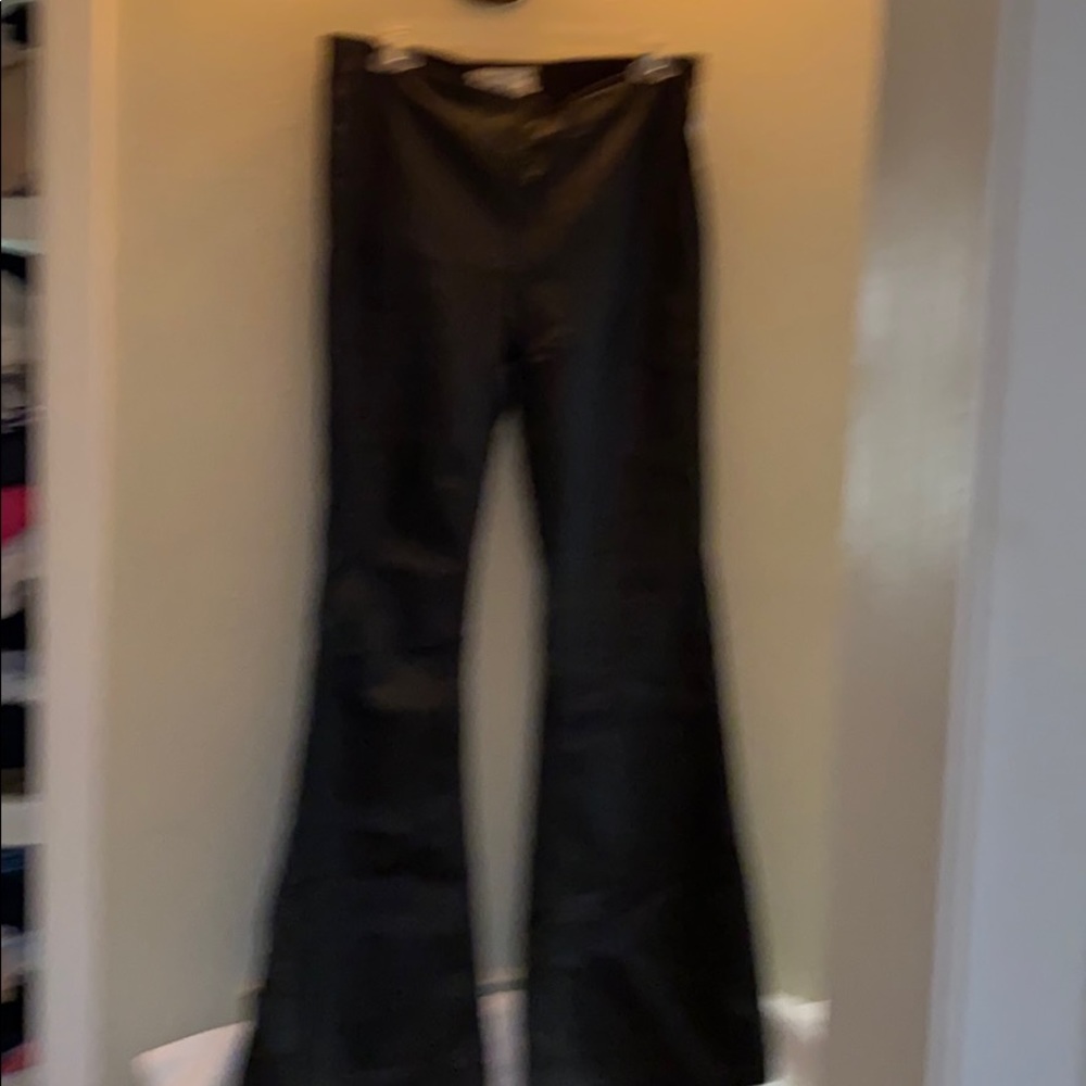 NWT Free People faux leather flair pant